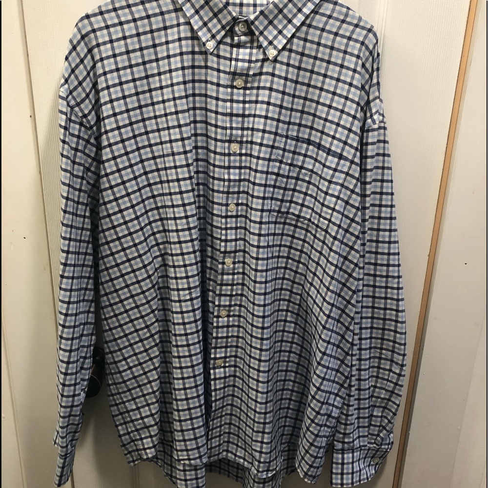 Arrow Men’s XXL Blue Plaid Button Up Shirt